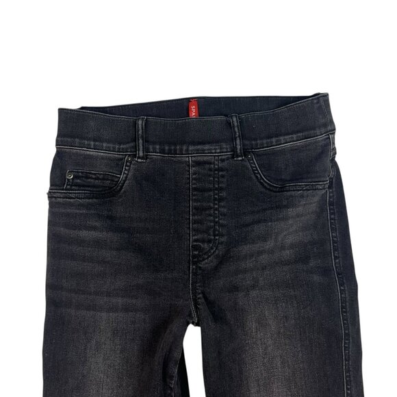 SPANX Straight Ankle Jeans Size Small Denim Pull On Vintage Black Slimming 20355 - Picture 8 of 13